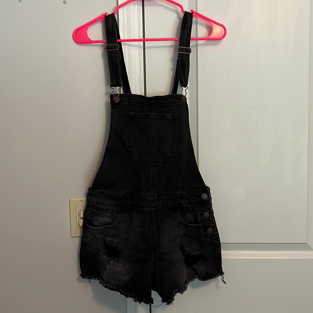 Forever 21 distressed overalls